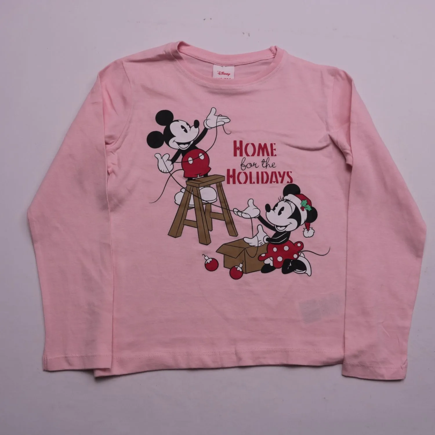 Розовая футболка Disney с Микки и Минни, размер 110 см (5 лет)