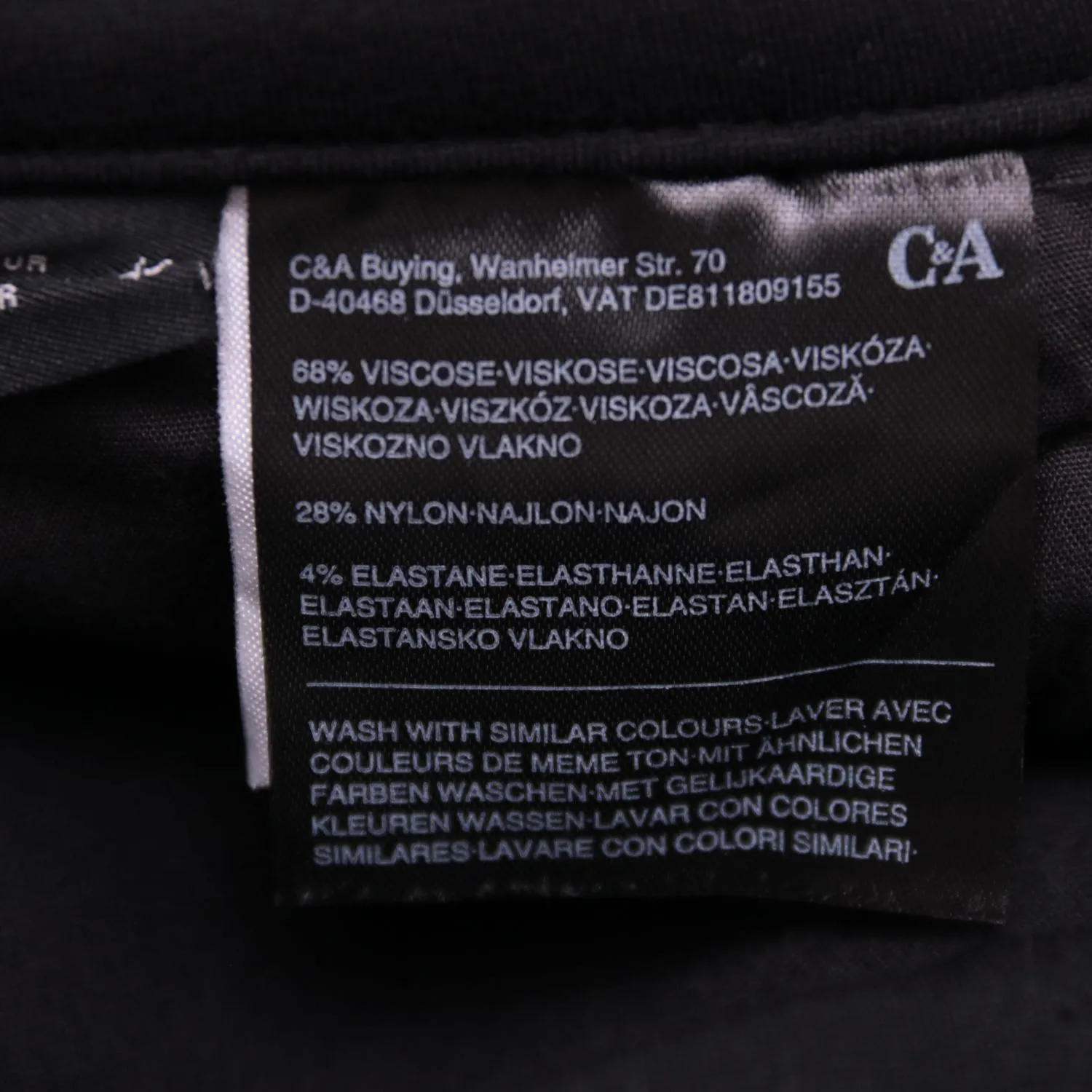 Чёрные зауженные брюки C&A с карманами, размер 48 (L)
