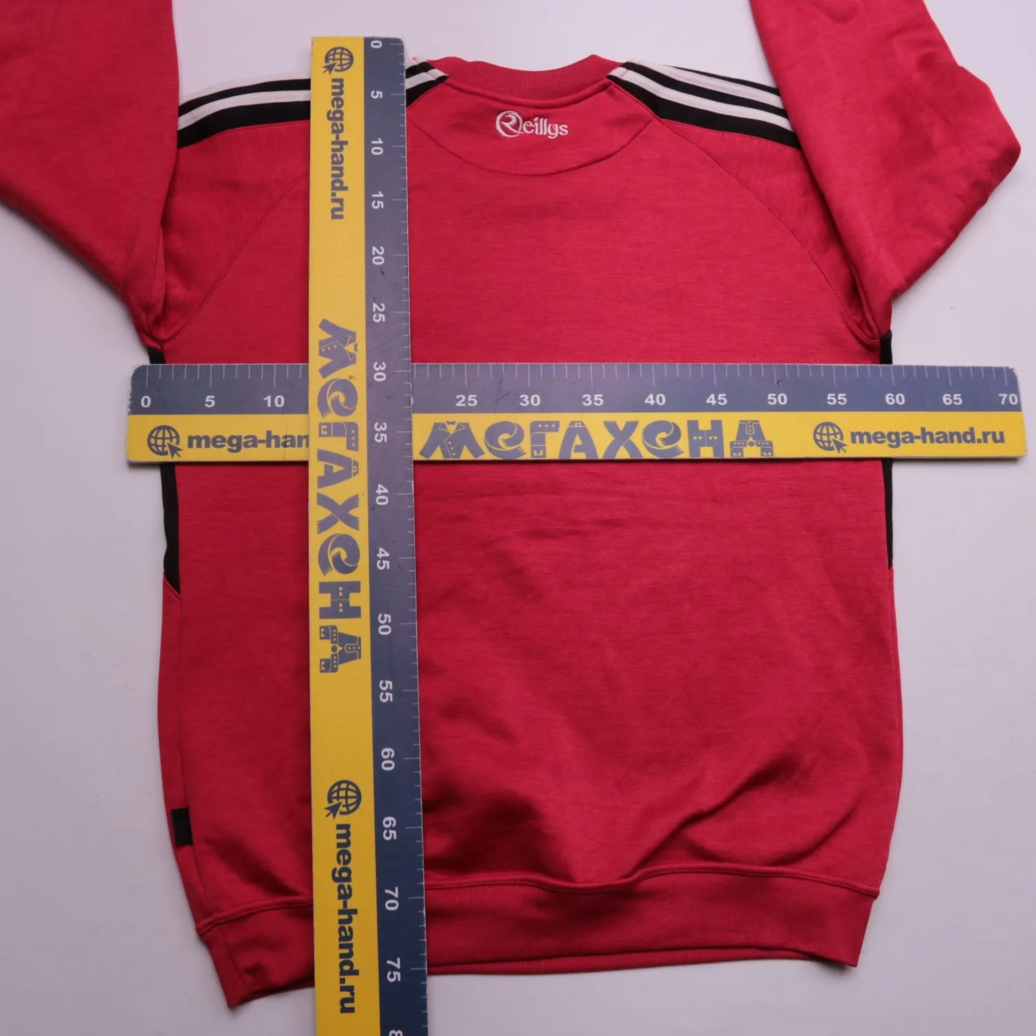 Красный свитшот O'Neills со спортивной вышивкой, размер 54 (XL)